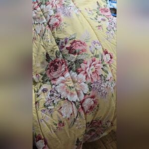 RALPH LAUREN Home Sophie Brooke TWIN Comforter Quilt Floral Yellow Reversible